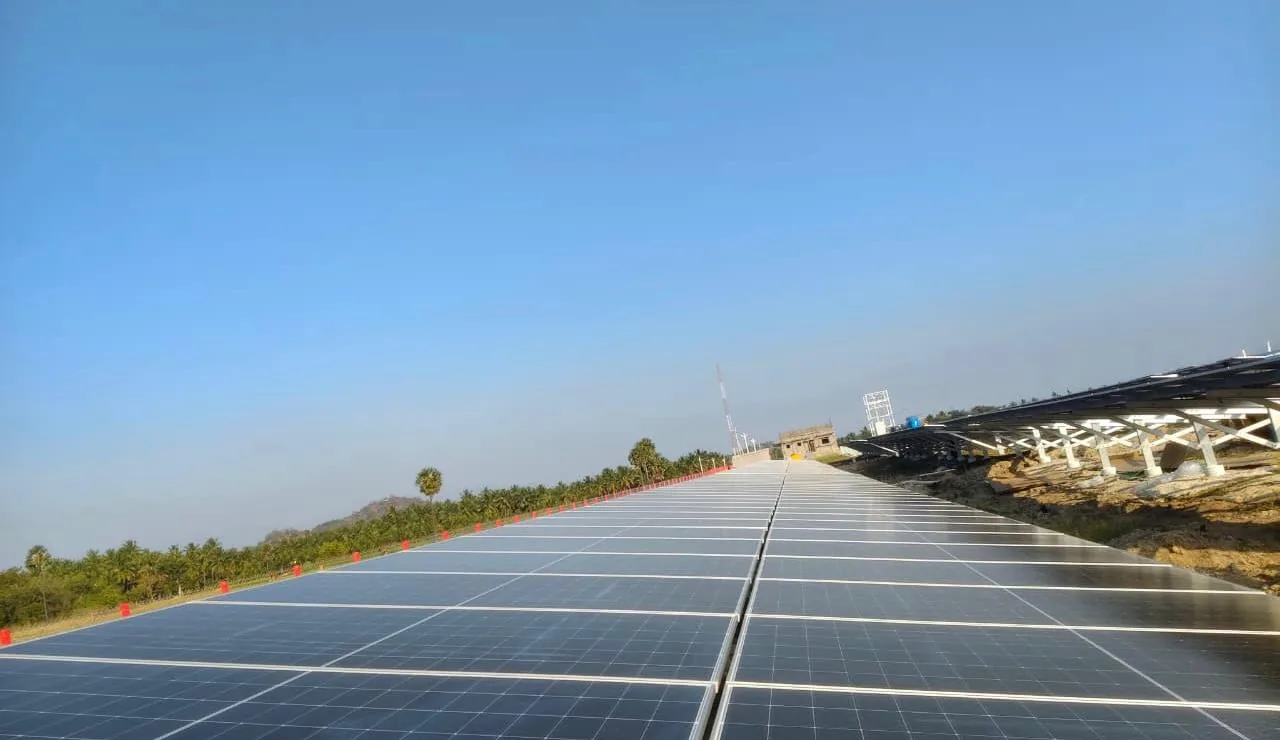 6.5 MW ground-mounted solar farm in Salem, Tamil Nadu
